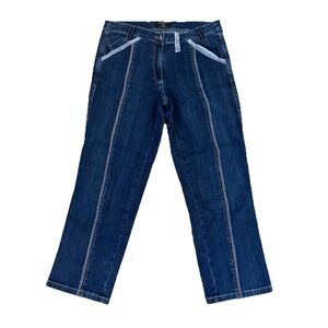 Carlo Colucci Denim Made In‎ Italy Cropped Jeans Designer Women's EU 38